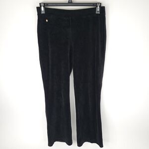 Ralph Lauren Pants Womens Size Small Velour Black Vintage Y2K Pull On